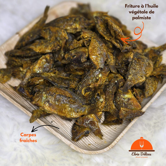 Carpes rouges issu d'une agriculture responsable, frites à l'huile de palmiste bio