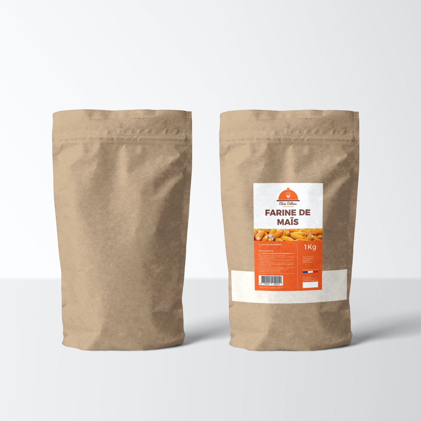 farine de maïs présentée dans son packaging