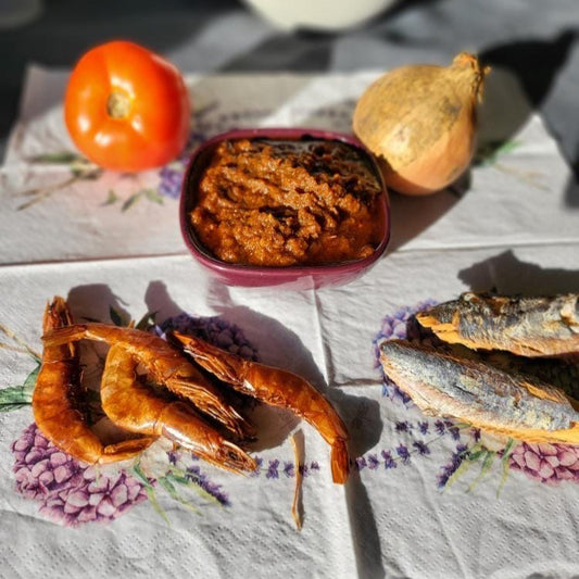Friture cuisinée à base de tomates et épices