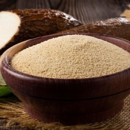 Gari présenté avec le manioc source