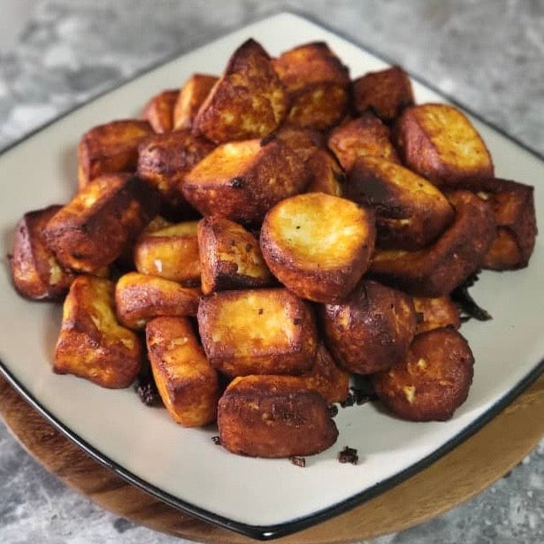 Fromage bio frit à l'huile végétale 